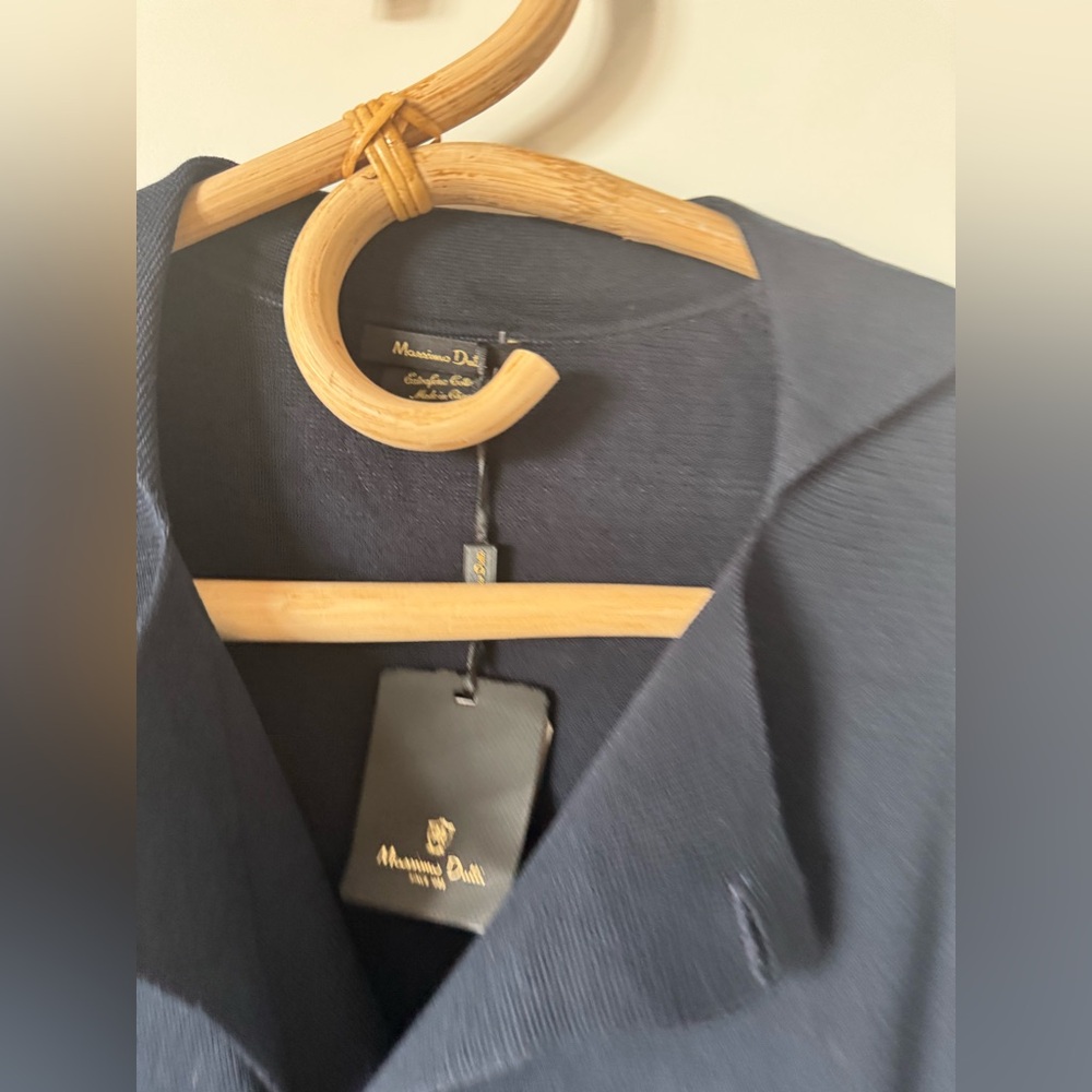 NWT massimo dutti Navy Double-Breasted knit cardigan - Picture 2 of 6